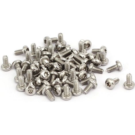 60PCS M2x4mm 304 Bouton acier inox vis tête Torx Fastener (1/3)