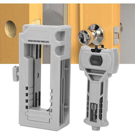 Kit d'installation de charnières et de loquets de porte  gabarit de mortaise pour charnières de porte permettant un ciselage et une gravure précis  kit d'installation de loquets de porte pour une inst (1/5)