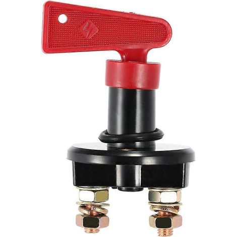 Interrupteur de déconnexion universel pour batterie de voiture/camion avec verrouillage rotatif et bornes en laiton (1/5)