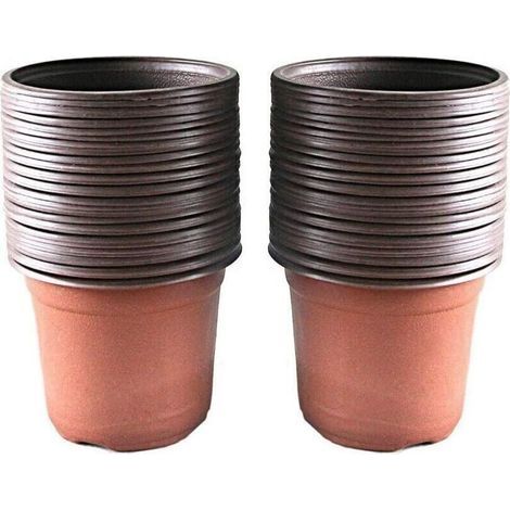 BUNTHAUS Pflanzgefäße für Setzlinge, Kunststoff, 10 cm, weich und verformbar, bricht nicht leicht, 100 Stück (1/5)