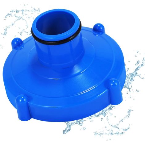 Pool-Staubsauger-Adapter, Pool-Staubsauger-Schlauchadapter, Poolzubehör, geeignet für Pool-Saug- und Filtersysteme, 80 mm auf 32 mm (blau 1) (1/5)