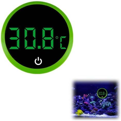 BUNTHAUS 1 pièces Thermomètre D'Aquarium, 0 60℃ Thermometre Aquarium, Thermomètre Lcd Numérique D'Aquarium Haute Précision, Avec Boutons Tactiles, Pour Aquarium À Tortues Et Aquarium (1/5)