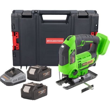 Procraft ST22 Akku Stichsäge 20 V 80 mm Brushless + 2x Akku 4,0 Ah + Ladegerät + RHINO Toolcase (1/5)