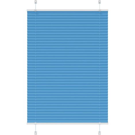 Plissee Blau 100x100 cm Stoffbreite 99,4 cm Polyester