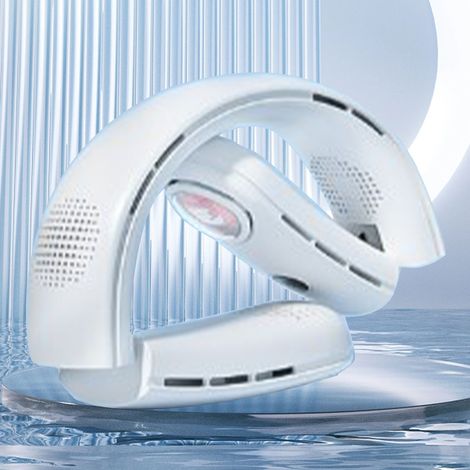 Neuer faltbarer Nackenventilator, USB-aufladbar, mit Digitalanzeige, leise und tragbar für den Einsatz im Freien. (1/5)