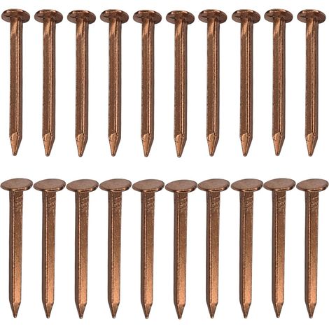 20x Clou carré pointe en cuivre avec tête fraisée Assemblage Bois Nautique Bricolage Artisanat Décoration Fixation Meuble, 2x30mm