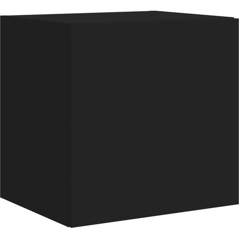 Mobile TV multimediale scaffale per televisione televisione buffet sala da pranzo soggiorno camera da letto a parete con luci a LED 40,5 x 35 x 40 cm nero 020027885