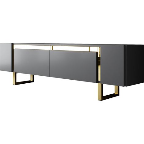 Mueble TV, mesa TV, mueble bajo. Stand Antracita Gold (1/5)