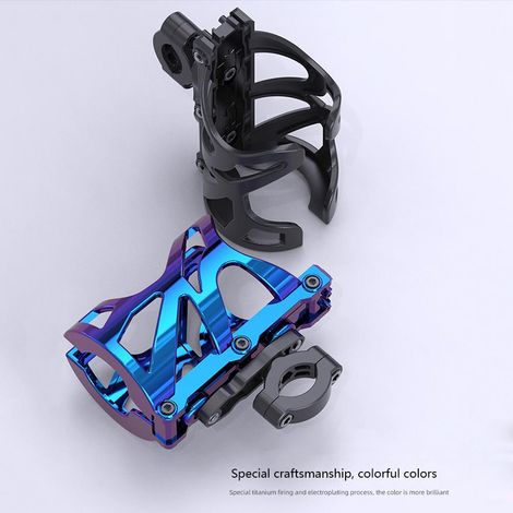 Porte-gourde léger en alliage d'aluminium pour vélo, avec vis et outil, durable pour VTT, cyclisme et activités extérieures. (1/5)