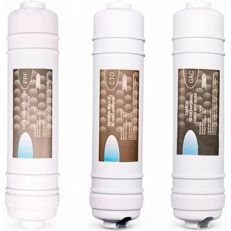 Kit de Recambio Oficial 3 Filtros para Sistemas de Ósmosis Inversa FONPUR - Conexión Rápida Espiga Tipo I