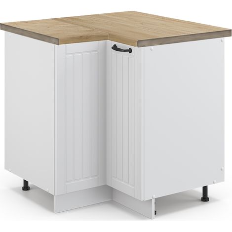 Mobile ad angolo cucina Fame-Line, Bianco casa di campagna, 80.5 cm , PL Rovere, Vicco (1/5)