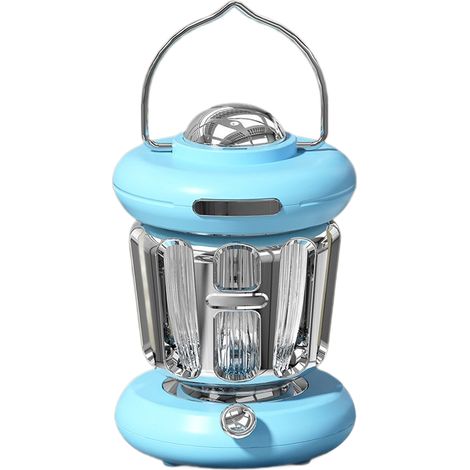 Retro-LED-Schreibtischlampe, für den Außenbereich, Wohnzimmer, Schlafzimmer, Kinderzimmer, Studentenwohnheim, multifunktional und tragbar (blau)