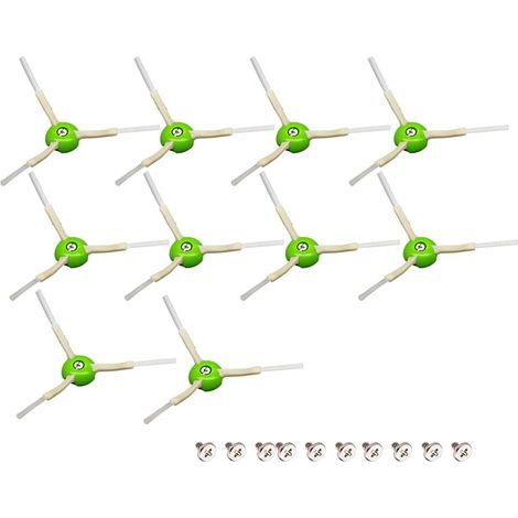 Brosse latérale de remplacement convient pour E&I Series I7 I7+ I3 I4 I6 I6+ I8 I8+ E5 E6 E7 Vacuum,10 paquet (1/4)