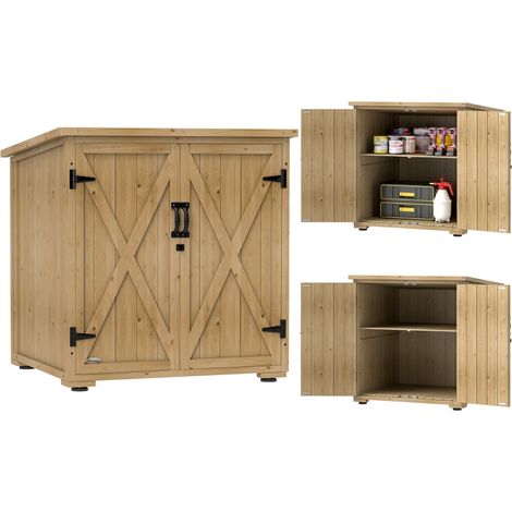 Coffre de rangement extérieur pour jardin résistant aux intempéries avec toit bitumé, coffre à coussins étanche dimensions 77,5 × 88 × 90 cm couleur gris foncé