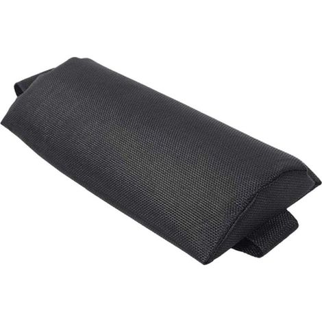 Kopfstütze für Liegestühle – 1-teilig – Teslin-Gewebe – ergonomisch und abnehmbar – Strand, Garten, Pool – Schwarz, 35 x 15 x 6 cm (1/5)
