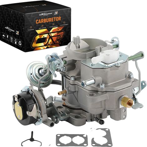 Carburador eléctrico de 2 bolas, compatible con motor Jeep BBD de 6 cilindros y 4.2 L (258 cúbicas). Dimensiones: 28 cm x 23 cm x 17 cm. Peso: 3 kg. Distancia entre orificios para pernos: 82.3 mm x 47 (1/5)
