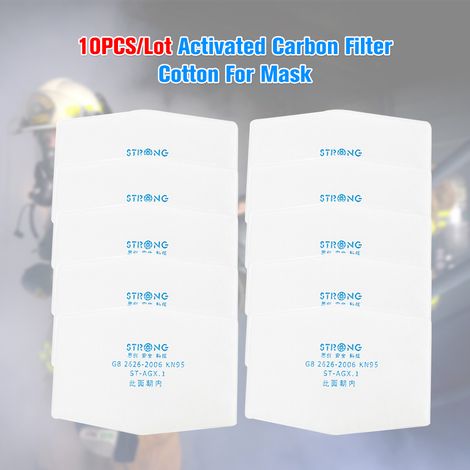 Filtri per maschera ST-AGX.1 KN95/KN90 - Protezione da polveri PM2.5 - Carbone attivo - Resistenti alla fuliggine - Confezione da 10 per saldatura (1/5)