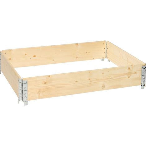 Garronda naturbelassene Hochbeete für Garten Palettenrahmen 120x80x20 cm Hochbeet Holz 1 Stück steckbar stapelbar faltbar für Pflanzen Blumen Kräuter Obst und Gemüse GD-0075