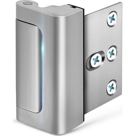 Serratura di sicurezza per porta di casa con 8 viti, serratura di rinforzo per porta a prova di bambino con fermo da 7,6 cm, resiste a 360 kg per porte con apertura verso l'interno, serratura notturna (1/5)