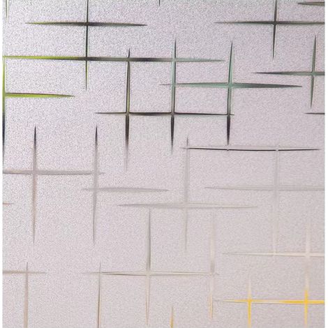 1 Stück Fenster mit Kreuzmuster (45 x 200 cm) Dekorativer Sicht- und Lichtschutz