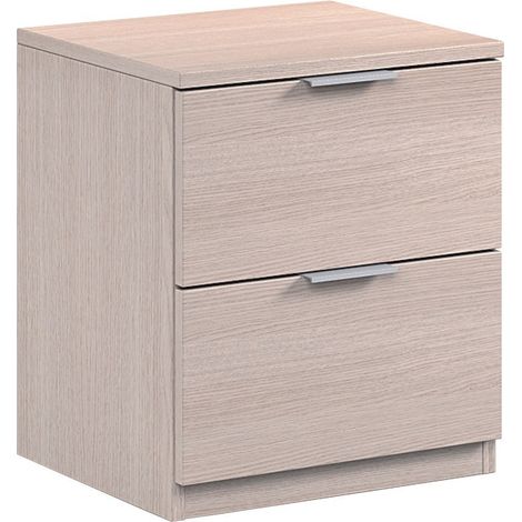 KIT COMODINO 2 CASSETTI 46X38X34 ROVERE CHIARO (1/3)