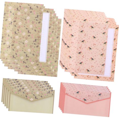 Set di 90 pezzi di carta da lettere e buste con elegante motivo floreale, carta liscia per inviti di matrimonio e corrispondenza raffinata. (1/5)