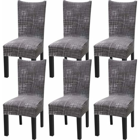 Set of 6 universal stretch chair covers for Nordic style dining chair (1/5)