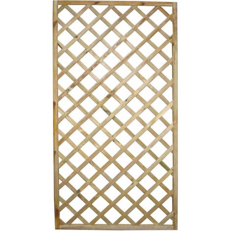 Traliccio in legno di pino impregnato dimensioni 120x180 cm con listelli 8x26 mm e cornice 30x34 mm ideale per giardini (1/5)