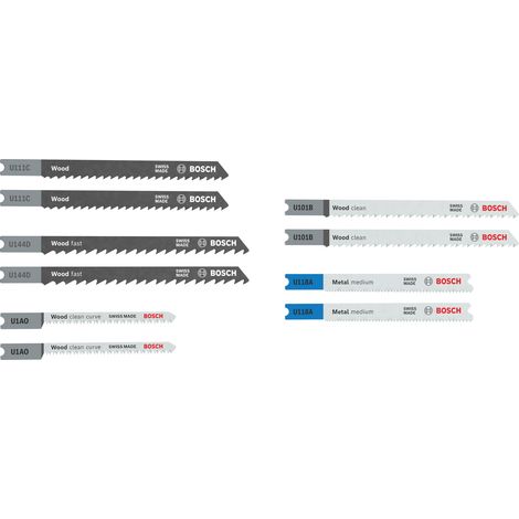 Bosch Jigsaw/reciprocating saw blades, sets Wood and Metal Jigsaw Blade Set, 10 pcs 2607012074
