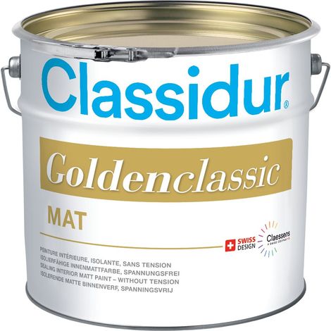 Peinture mate de rénovation intérieure 15L – Finition mate – Excellente couverture taches nicotine et suie – Pour plâtre et béton – Classidur (1/2)