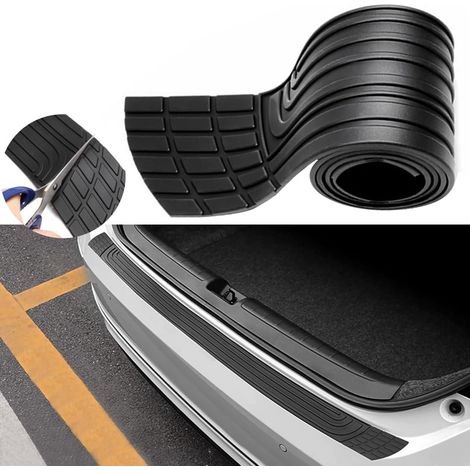 Protection du Pare-Chocs arrière de la Voiture,Bande de Protection de Coffre de Voiture,Protecteur de Pare-Chocs arrière en Caoutchouc,Protection de Pare-Chocs de Coffre Anti-Rayures,pour Voiture (1/5)