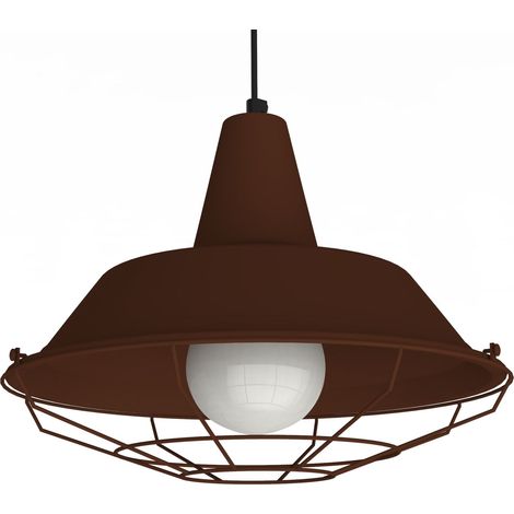 LUMICOM  TIVOLI Sospensione, 1xE27, max 42W, metallo, marrone corten, D.35cm (1/4)
