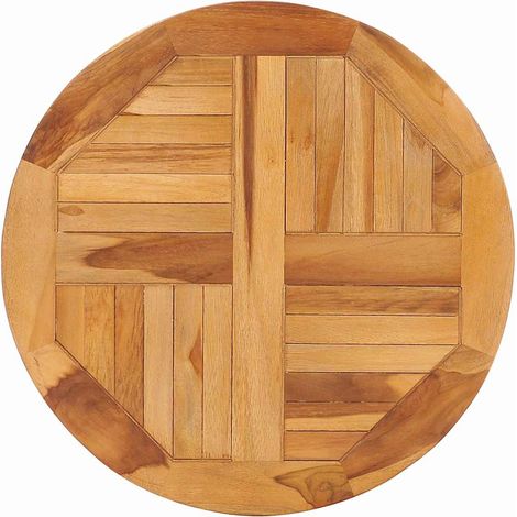 vidaXL Plato giratorio para mesa de madera maciza de teca (1/5)