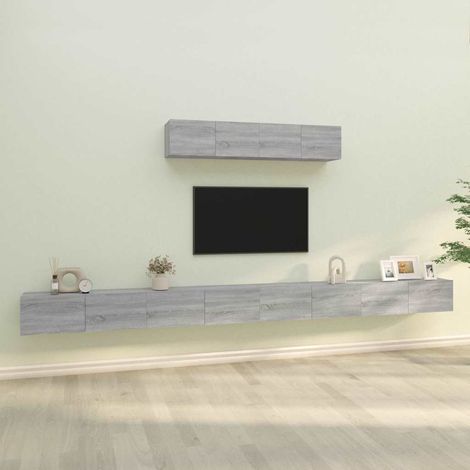 vidaXL 6 Piece TV Cabinet Set Grey Sonoma Engineered Wood (1/5)