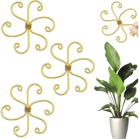 Ensemble de 4 supports pour plantes - Support pour plantes - Réutilisable - Support pour lotus - Support pour plantes grimpantes - Support pour monstera - Support pour plantes d'intérieur - Convient a (1/5)