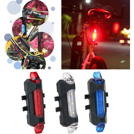 Feu arrière de vélo, accessoires de vélo, feu de sécurité, feu arrière étanche, chargement USB, feux de signalisation, feu arrière pour VTT