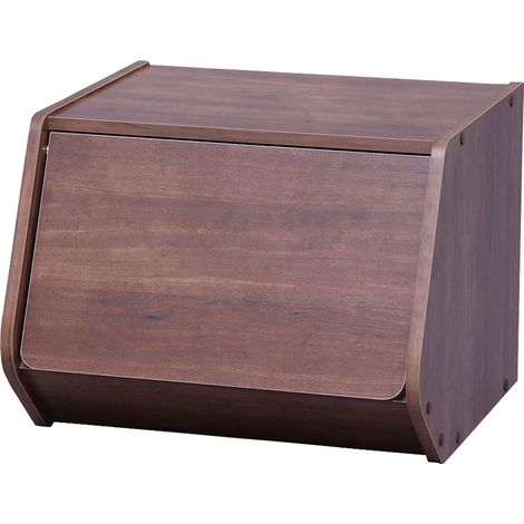 Iris Ohyama – Étagère empilable en bois – 3 compartiments réglables – Dimensions L38.8 x P40 x H30.5 cm – Charge max 28 kg par étagère