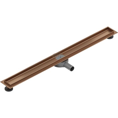 Mexen Flat 360° Drehbarer Körper für Linienablauf 80 cm, gebürstetes Kupfer - 1C40080 (1/4)