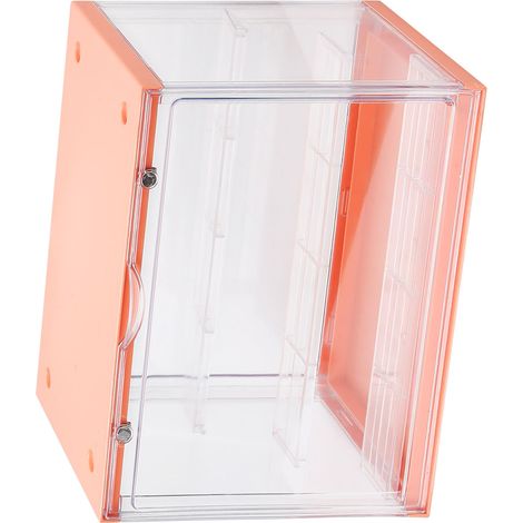 Vitrine magnétique stable et transparente pour poupées et figurines de collection, orange (1/5)