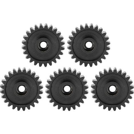 Ensemble de 5 engrenages cylindriques servo, pièces industrielles durables et pratiques en acier, 24 cannelures internes, module 0,8, 24 dents. (1/5)