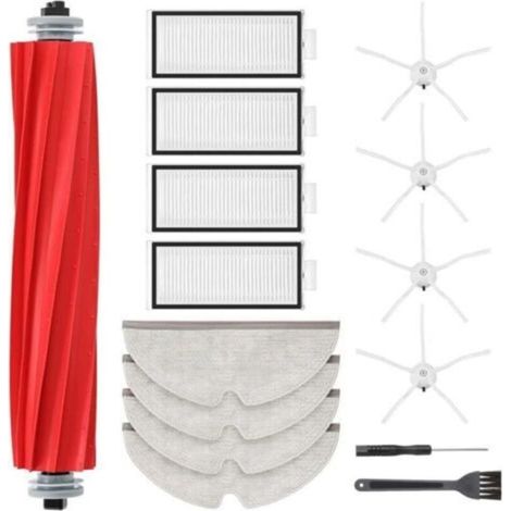 Accesorios de repuesto Q7 MAX compatibles con la aspiradora Roborock Q7 MAX/Q7 MAX+, 1 cepillo principal, 4 filtros, 4 cepillos laterales, 1 herramienta de limpieza de cepillos (1/4)
