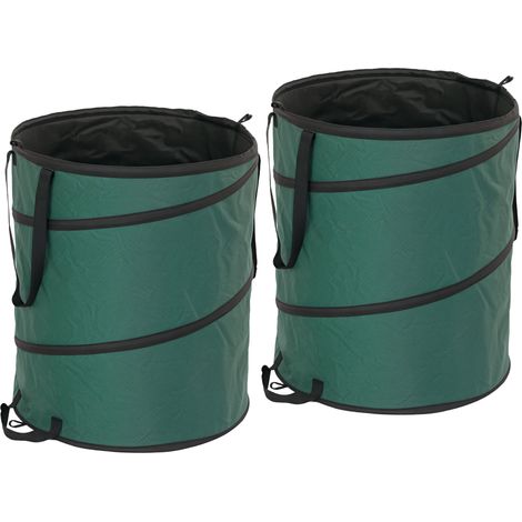 MEUBLIV Pack de 2 Sacos de Jardín 160 L 55 x 65 cm Verde – Autoportantes, Sin Colchón (1/5)