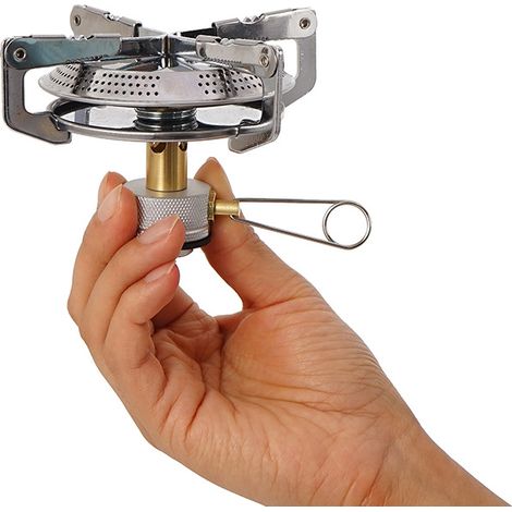 Estufa de camping de 280 g, estufa de gas plegable para exteriores, hornilla de cocina portátil y liviana, cocina para acampar, hacer senderismo y hacer picnic (1/5)