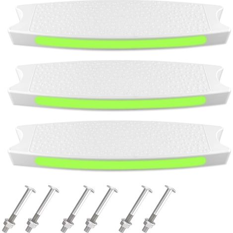 Lot de 3 marches de rechange pour échelle de piscine avec bandes réfléchissantes - Échelle de rechange pour marches droites de piscine - Échelle de rechange antidérapante pour piscine (1/5)
