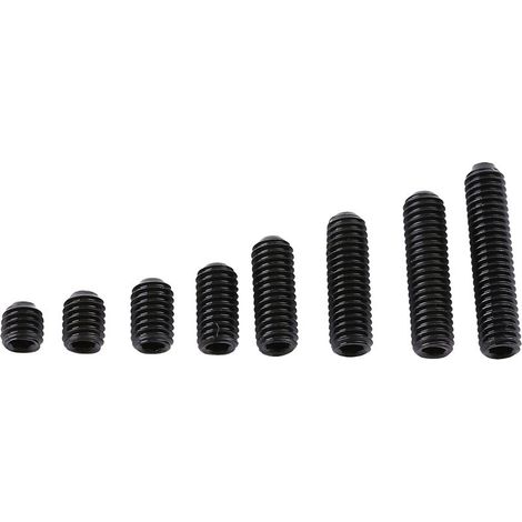 200 vis sans tête pointe cuvette acier carbone noir M3 – kit assorti (1/5)
