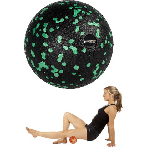 AQUA-SPORT POWERSTRECH PELOTA EPP DE 8 CM RODILLO NEGRO-VERDE AS06141 (1/2)