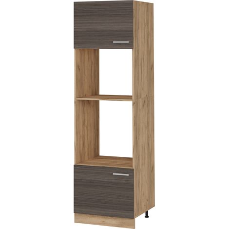 Mobile cucina microonde R-Line, Grigio nobile, 60 cm, Vicco