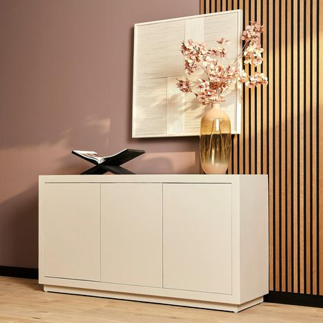 Buffet bois sable 3 portes style minimaliste MONTARO