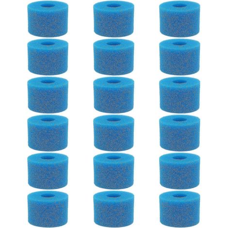 Lot de 18 filtres en mousse lavables et réutilisables pour spa Pure Spa, type S1 (1/5)