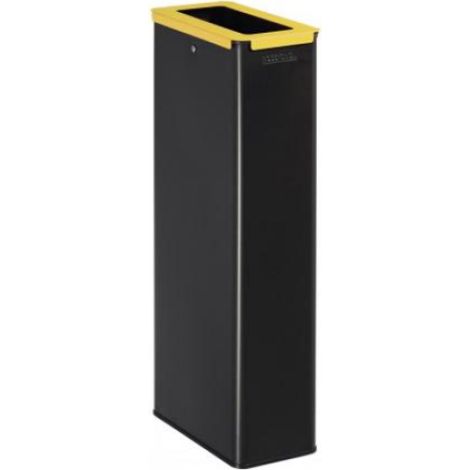 Poubelle de tri sélectif Calitri - plastique - 20l - gris manganèse / jaune colza - RAL 1021 (1/3)